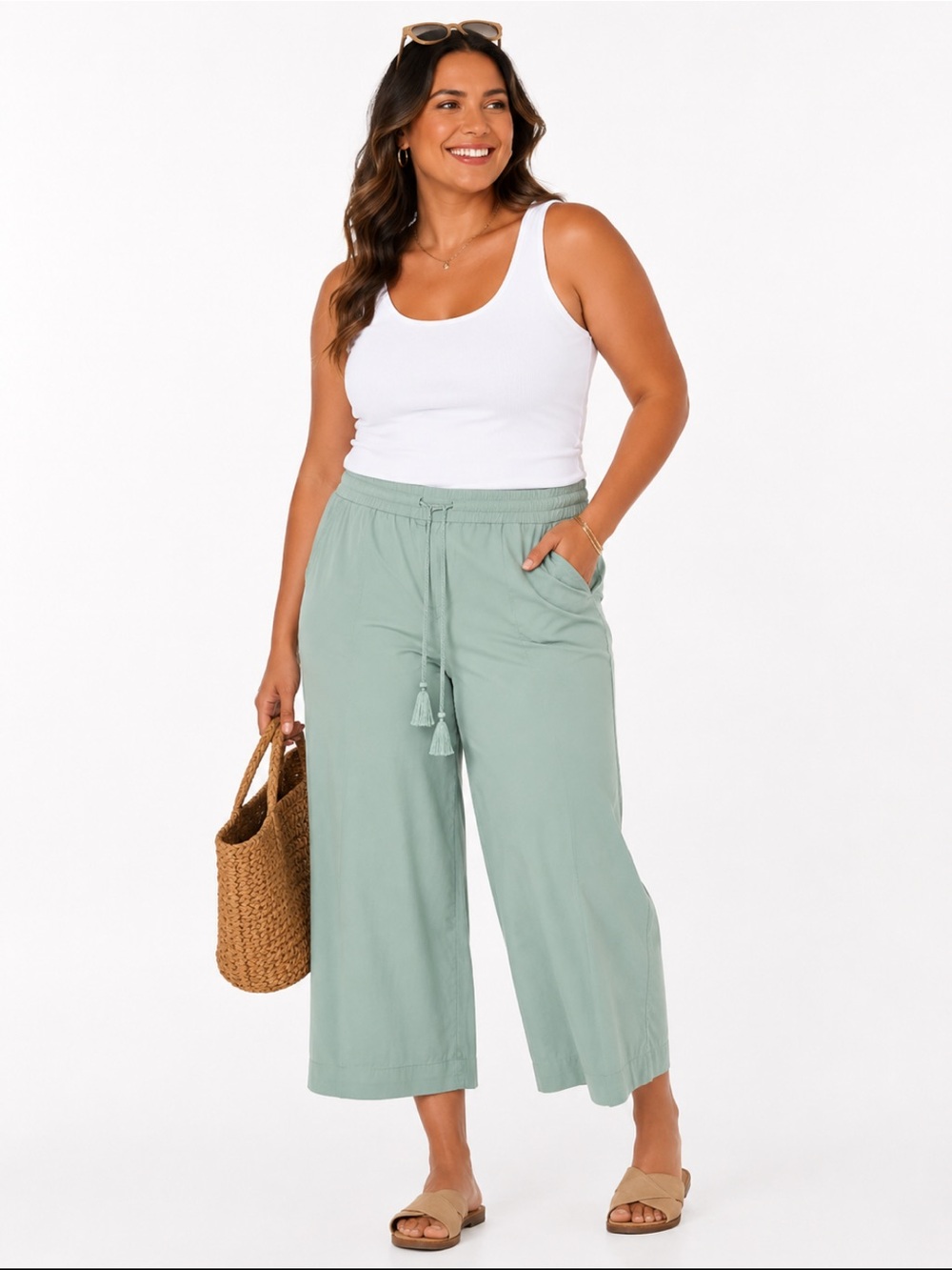 Travis Mathew Women’s Savanah Crop Wide leg Pant size XL